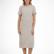 Marc New York Women's XL Casual Striped Dress Dove a1912