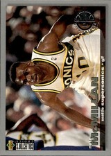 NBA Basketball # 31 card Nate McMillan 1995 Upper Deck silver