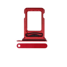 DUAL Sim Card Tray Holder Replacement RED For iPhone 14, 14+ PLUS
