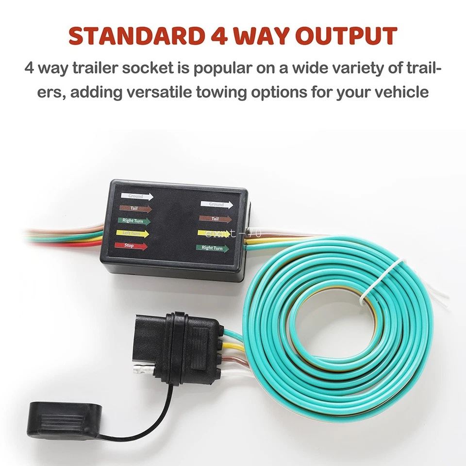 Arnés de cableado de remolque plano de 4 vías 55336 para Acura CL 1997-2003 Acura MDX 01-06 Foto 2 de 4