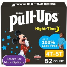 Pull-Ups Boys' Night-Time Potty Training Pants, 4T-5T 38-50 lbs , 52 Count