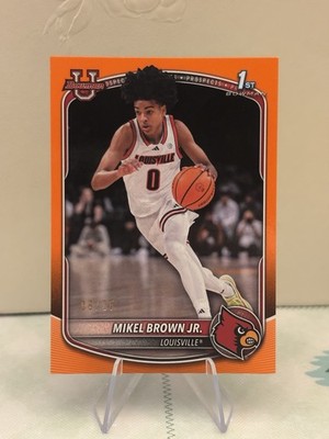 Topps 2025-26 Bowman U Prospects Mikel Brown Jr. #BPP-12 Orange /25 Louisville