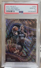 2021-22 Panini NBA Select Elephant Prizm Courtside Cole Anthony #250 PSA 10