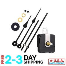 Battery-Powered Silent Clock Movement with Long Shaft - Replace Hands Easily