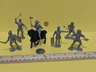 Marx Knights,silver,Playset,Set of 6,+1 horse original 54mm,toy soldiers,vintage