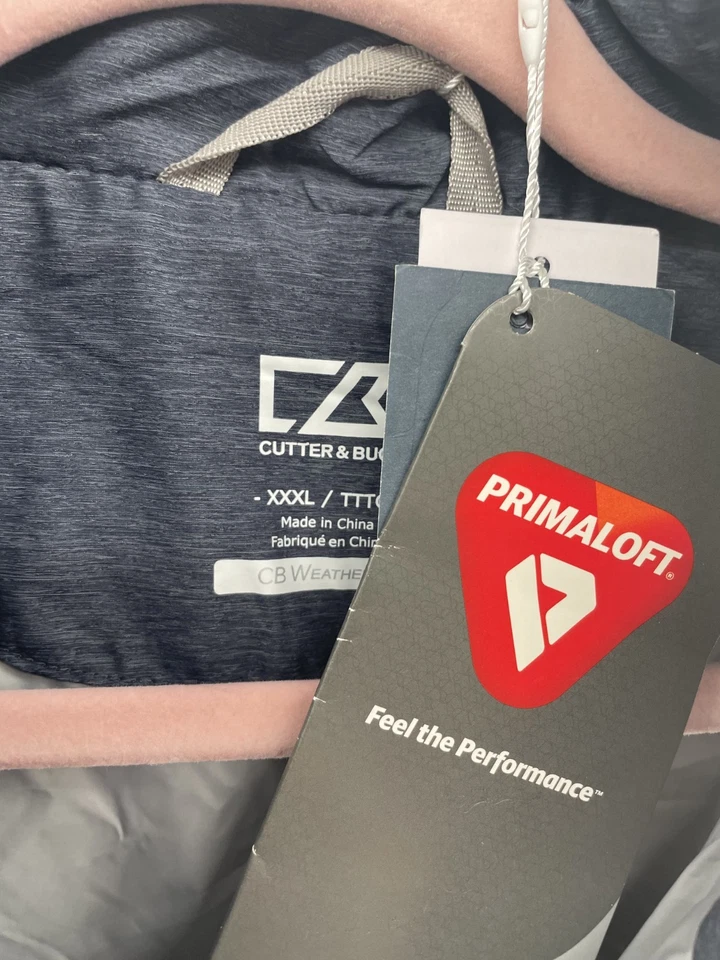 NWT Cutter & Buck Prima Loft Eco Insulated Puffer Vest Men's XXXL Charcoal Grey - Image 3 of 4