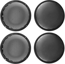 4-Pack 8 Black Plastic Audio Speaker Cover Durable Subwoofer Grill Horn Guard