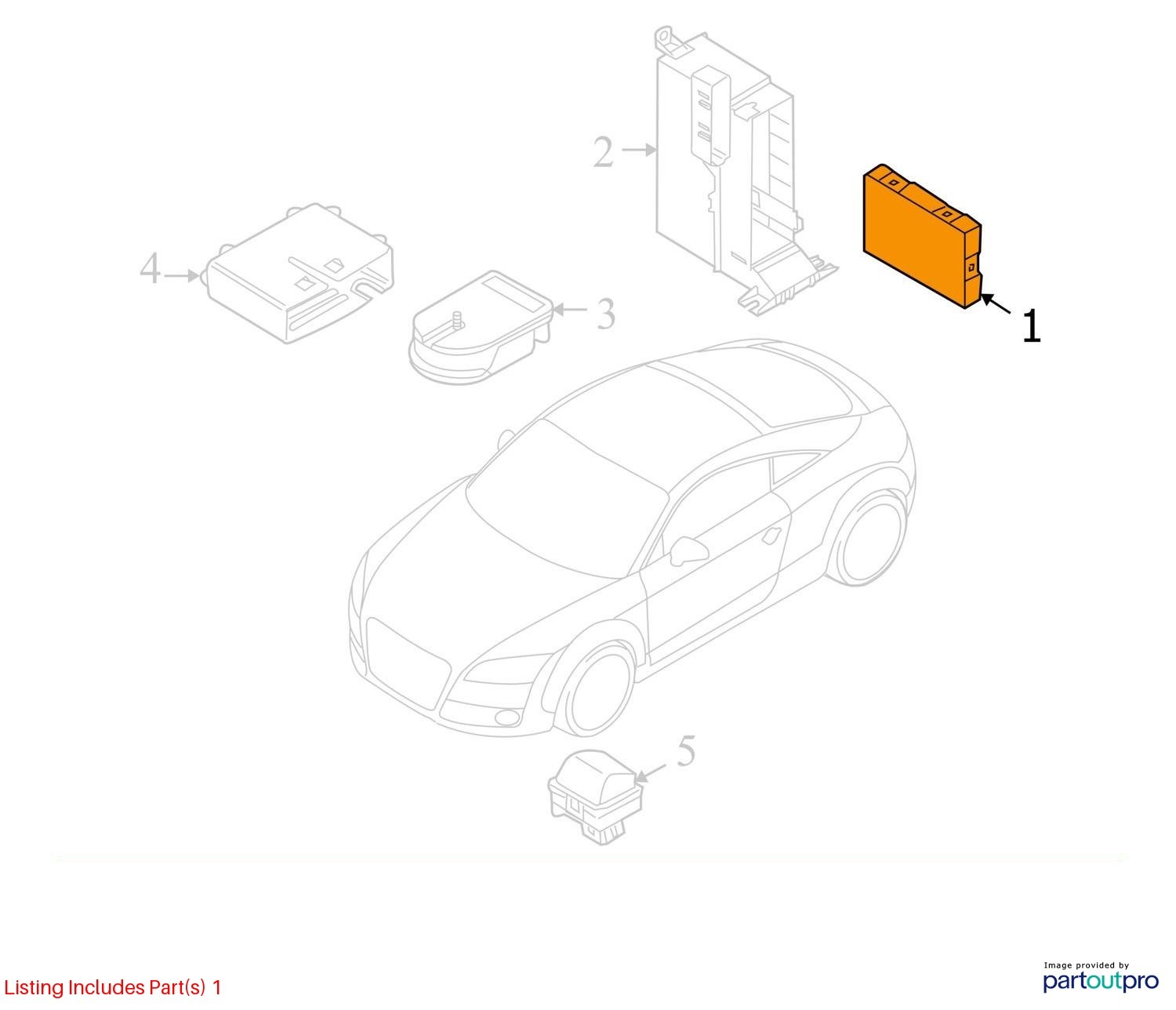 11 AUDI R8 BODY CONTROL MODULE BCM 8P0907063L