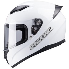 Casco de motocicleta Full Face aprobado por el DOT para hombres y mujeres blanco y negro
