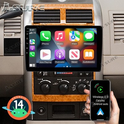 CarPlay Autoradio Android 14 GPS Für Cherokee Chrysler Dodge Jeep Grand Wrangler