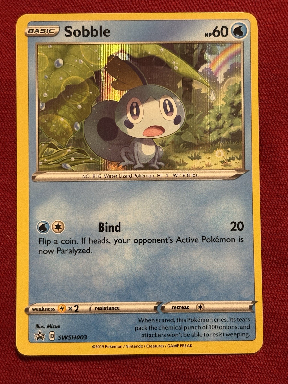 Sobble HOLO RARE SWSH003 Black Star Promo Pokemon NM 2020