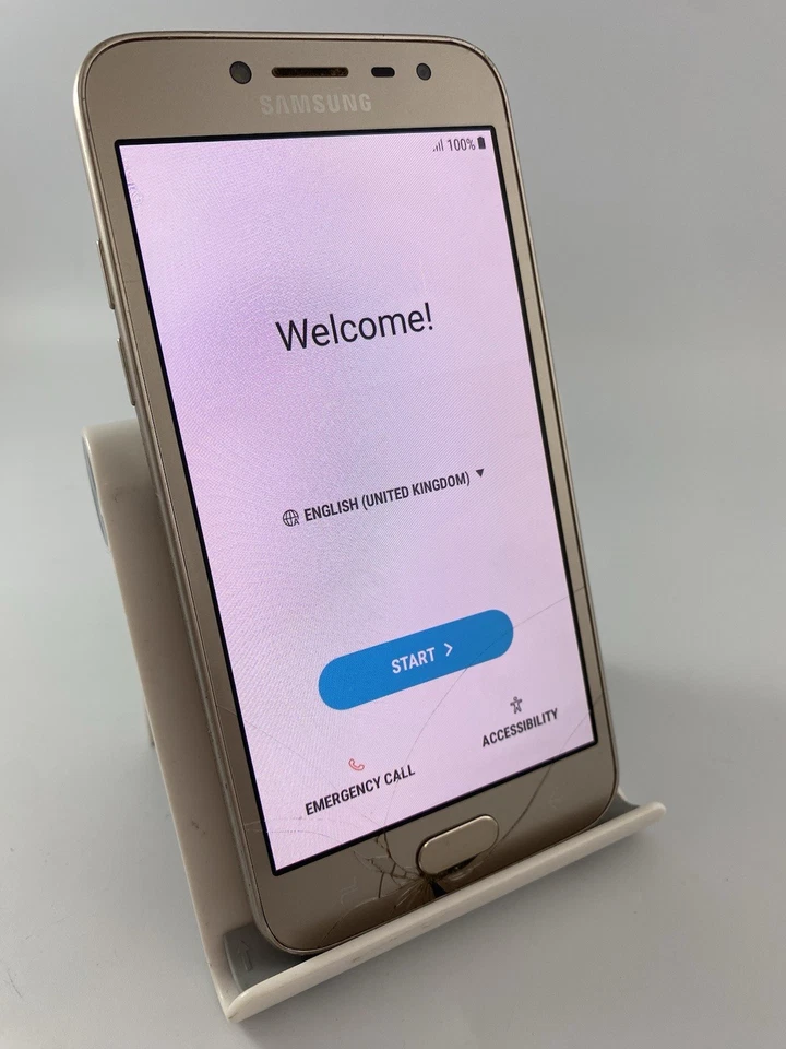 Samsung Galaxy J2 Pro Gold Unlocked 16GB 5.0" 8MP Android Smartphone Cracked - Image 2 of 4