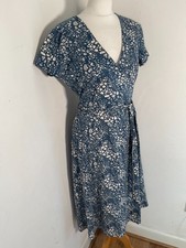 Mountain Warehouse fixed wrap dress 14 VGC belted pattern print floral cotton