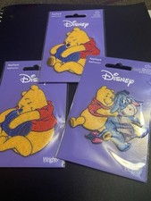 Lot Of 3 Disney WINNIE THE POOH Iron On Patches