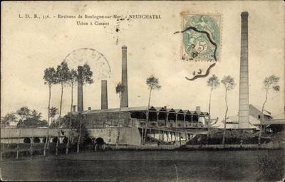 Ak Neufchâtel Pas de Calais, Usine a Ciment - 3870006