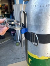 home made bail out pony bottle tank bracket works great scuba dive