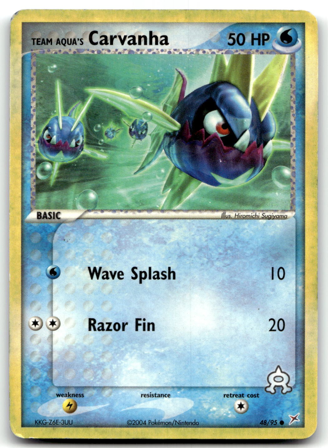 Team Aqua's Carvanha 48/95 Team Magma vs Team Aqua Common Normal Pokemon TCG HP