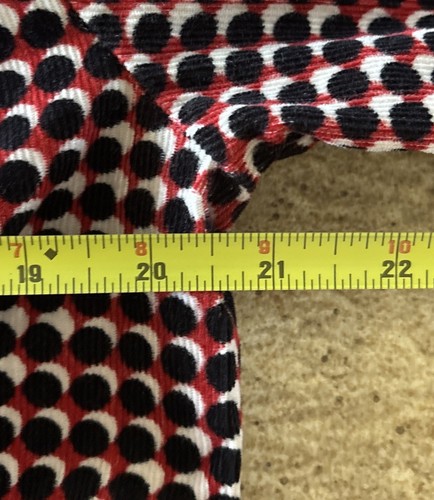 Boden Hannah Red Black Geo Polka Dot Corduroy Sheath Dress US 16L Excellent - Afbeelding 9 van 13