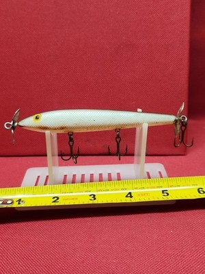 Vintage Cotton Cordell ''Boy Howdy'' Dual Spinner Minnow Fishing Lure White / Gray