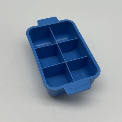 Vintage Fisher Price Fun With Play Food Plastic Blue Ice Cube Tray & Tongs
