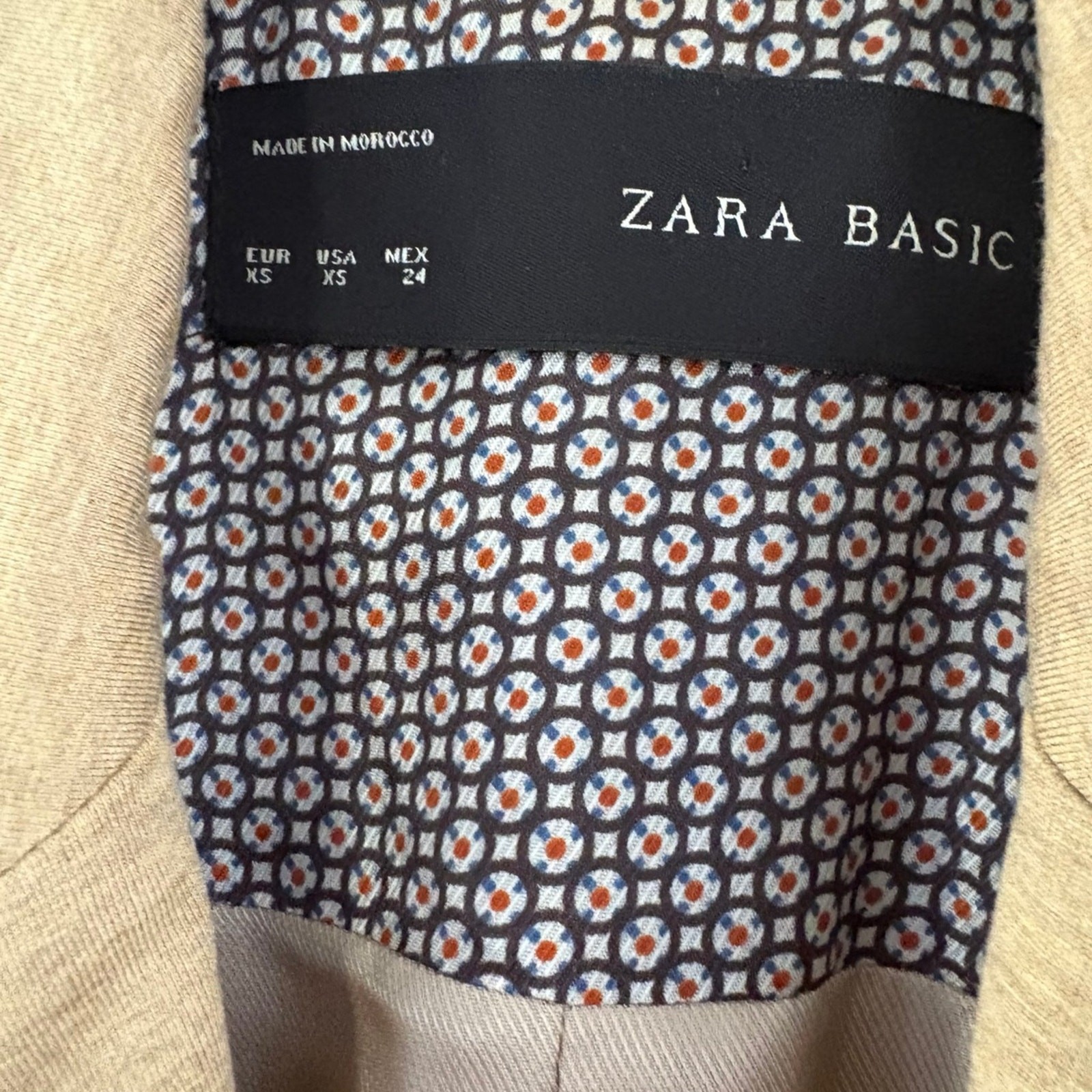 Zara Basic One Button Casual Blazer Jacket in Tan - image 2
