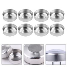 100Pcs Empty Aluminum Tea Light Tins for Candle Making Crafts