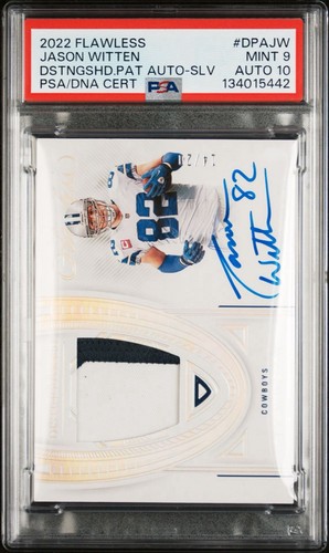 2022 Flawless Jason Witten Distinguished Patch Auto Silver /20 PSA/DNA 9/10