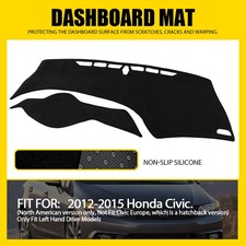Dash Mat for Honda Civic 2012-2015 Dashboard Pad Cover Carpet Non-slip Black New