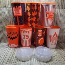 New Whataburger 7  32 oz Collectible  Cups 75th Anniversary 2025