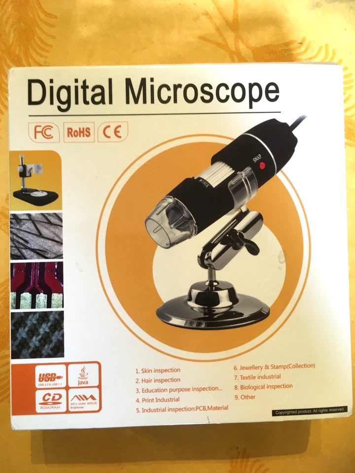 Microscope électronique Digital neuf x1600 via USB Grossis jusque 1600 fois - Photo 4/4
