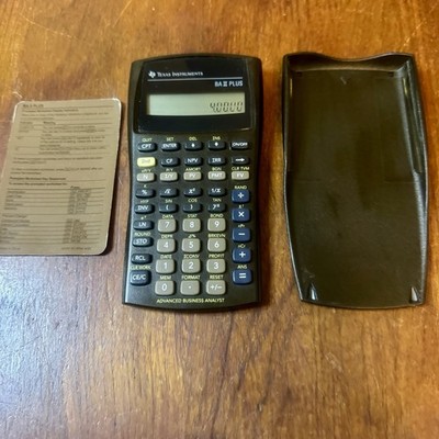 Texas Instruments BA II Plus Business Analyst Calculator w/ Cover Tested.