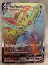 Carta Pokémon Leafeon VMAX 204/203 Arcobaleno Rara-Cieli in Evoluzione-LP