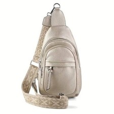 CROSSBODY SLING WOMEN'S FASHION BAG WITH INTERCHANGABLE STRAPS GOLD