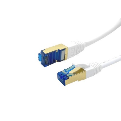 ProfiPatch Patchkabel Cat.7 Rohkabel RJ45 PiMF Netzwerk DSL LAN TV 10 GB weiß 1m