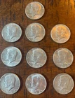 Kennedy Half Dollar Lot Of Ten (10). 1966, 1967, 1968. Circulated. Uncertified.