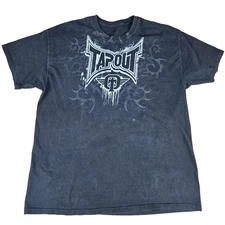 Tapout Y2K Spell Out Big Logo  Short Sleeve T-Shirt MMA Logo Large Vintage