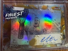 Elton Prince 2025 Topps Finest WWE #FMS-ELT Finest Moments Auto Gold /50
