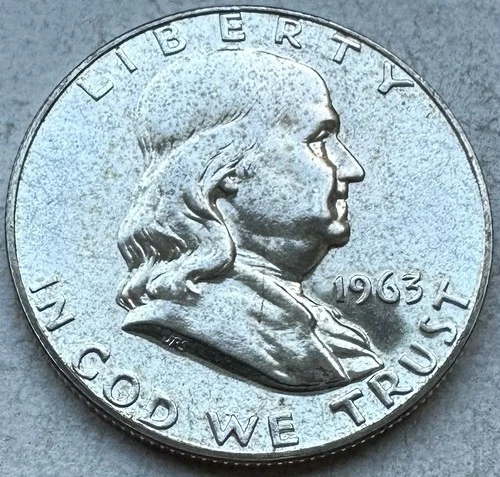 1963 Proof Franklin Half Dollar 90% Silver-INV#8359