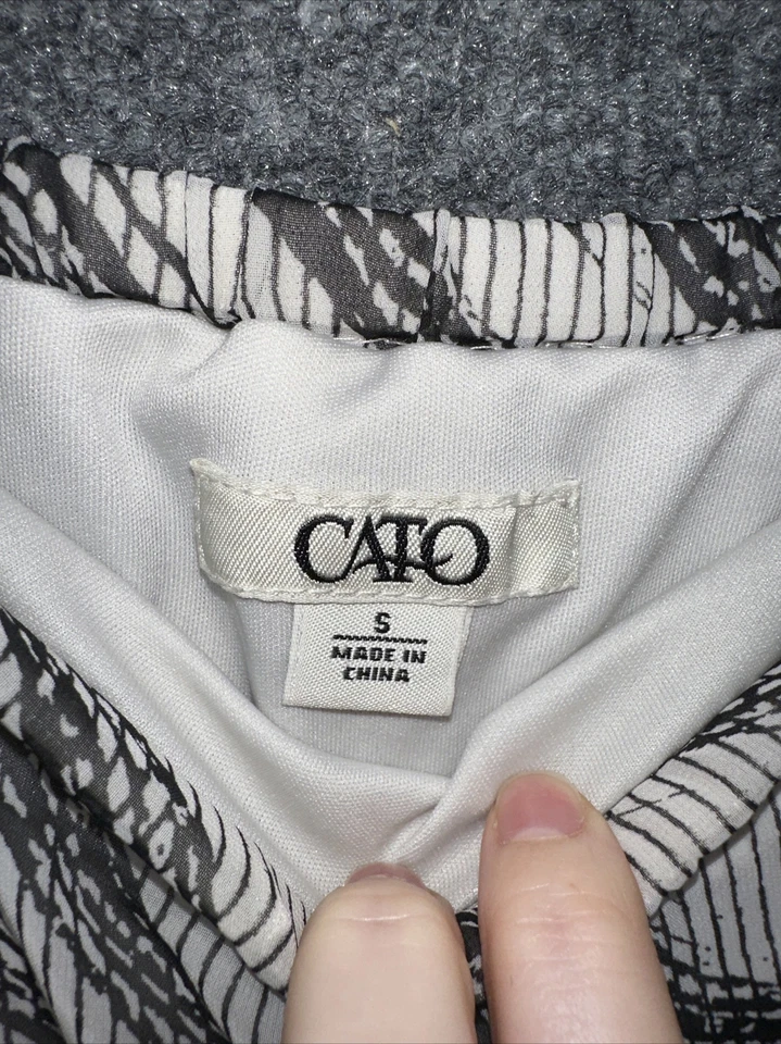 CATO Skirt Women's Size Small Midi Casual Shark Bite Hem Lined Flare Chiffon - Image 2 of 4