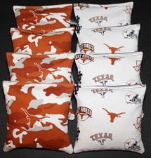 All Weather UNIVERSITY of TEXAS LONGHORNS Cornhole Bean Bags Resin Fill UT Bags