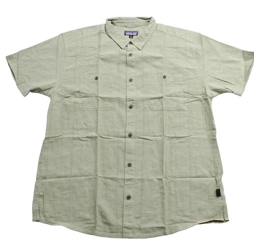 Patagonia Vintage XL Seersucker Check Shirt Blue Organic Cotton