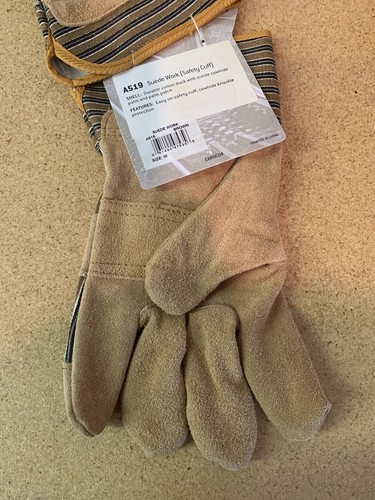 Guanti da lavoro polsino di sicurezza in pelle scamosciata Carhartt A519 - Foto 3 di 7