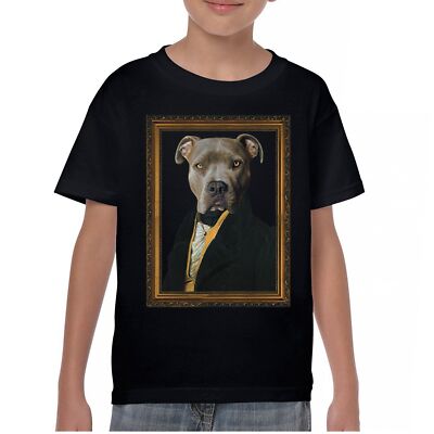 Dapper Pittie Youth T-shirt Fun Pit Bull Pet Owner Dog Lover Adopt Puppy Kids
