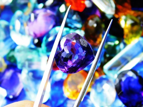 Lab-Created 500 Ct CERTIFIED Topaz Mix Color & Shape Lot Loose Gemstone - Picture 6 of 15