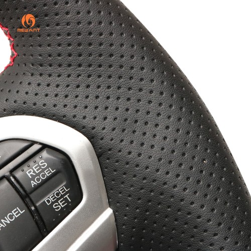 DIY Black Artificial Leather Steering Wheel Cover for Honda CR-Z CRZ 2011-2016 - Picture 6 of 9