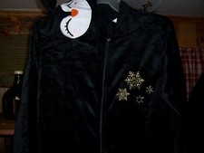 RUE 21 PENGUIN SNOWFLAKE DESIGN CHRISTMAS COSTUME SIZE MEDIUM ZIPPER FRONT HOOD