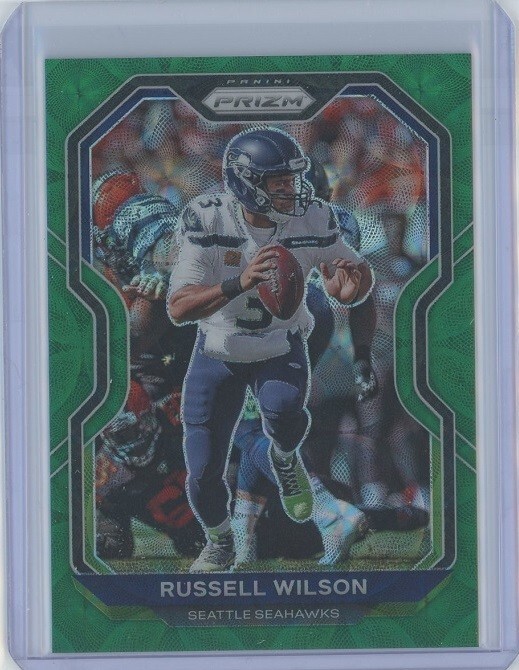 RUSSELL WILSON 2020 Panini Prizm GREEN SCOPE #294 SEAHAWKS Badgers 24/75