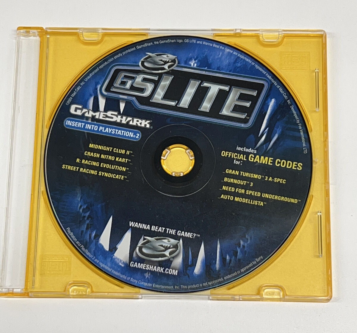 Gameshark 2 For PlayStation 2 PS2 Console GS 2 Lite Game Cheat Codes Disc