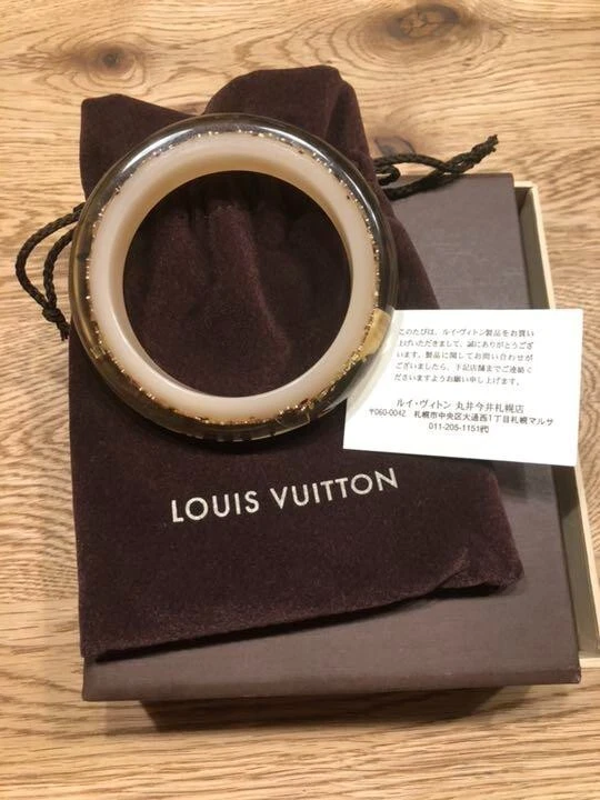 Auténtico Brazalete Louis Vuitton Inclusión Beige Transparente Monograma Flor con Caja Foto 2 de 4