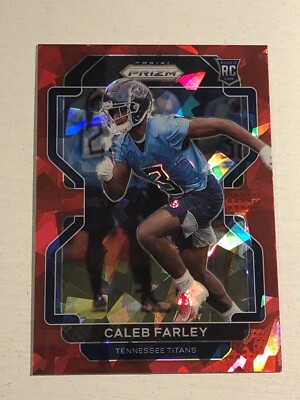 2021 Panini Prizm Red Cracked Ice Caleb Fairley Titans RC | eBay